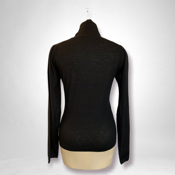 100% superfine Cashmere sweater, Black, size 2 - Picture 3 of 4